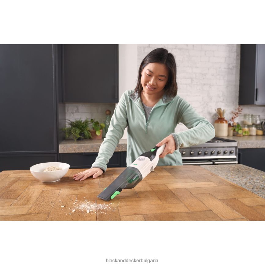 почистване бг BLACK+DECKER безкабелна ръчна прахосмукачка reviva 8v max със зарядно устройство, филтър и инструмент за четка V8R6ZD10