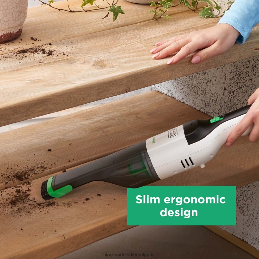 почистване бг BLACK+DECKER безкабелна ръчна прахосмукачка reviva 8v max със зарядно устройство, филтър и инструмент за четка V8R6ZD10
