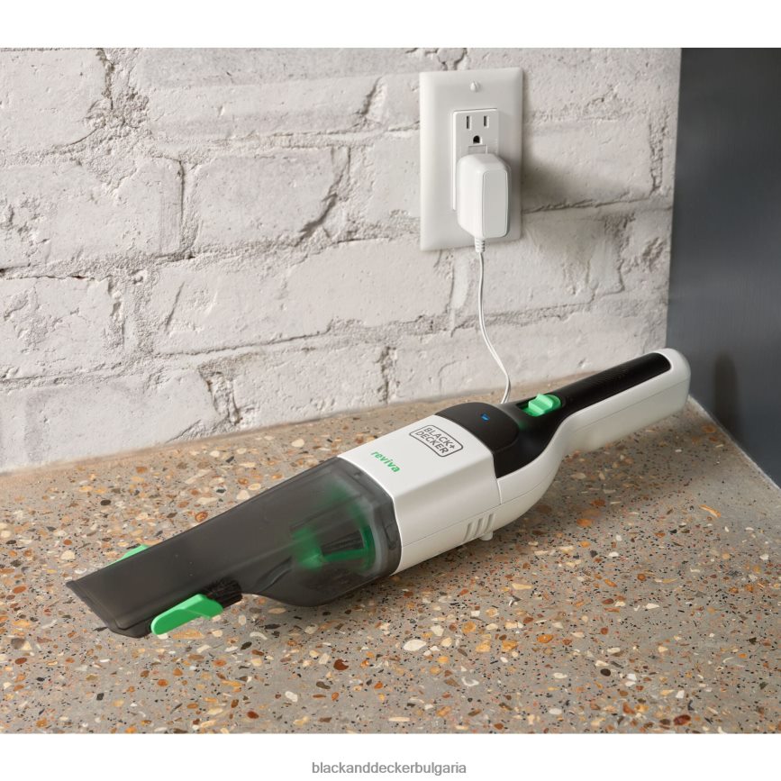 почистване бг BLACK+DECKER безкабелна ръчна прахосмукачка reviva 8v max със зарядно устройство, филтър и инструмент за четка V8R6ZD10