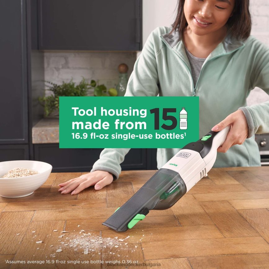 почистване бг BLACK+DECKER безкабелна ръчна прахосмукачка reviva 8v max със зарядно устройство, филтър и инструмент за четка V8R6ZD10