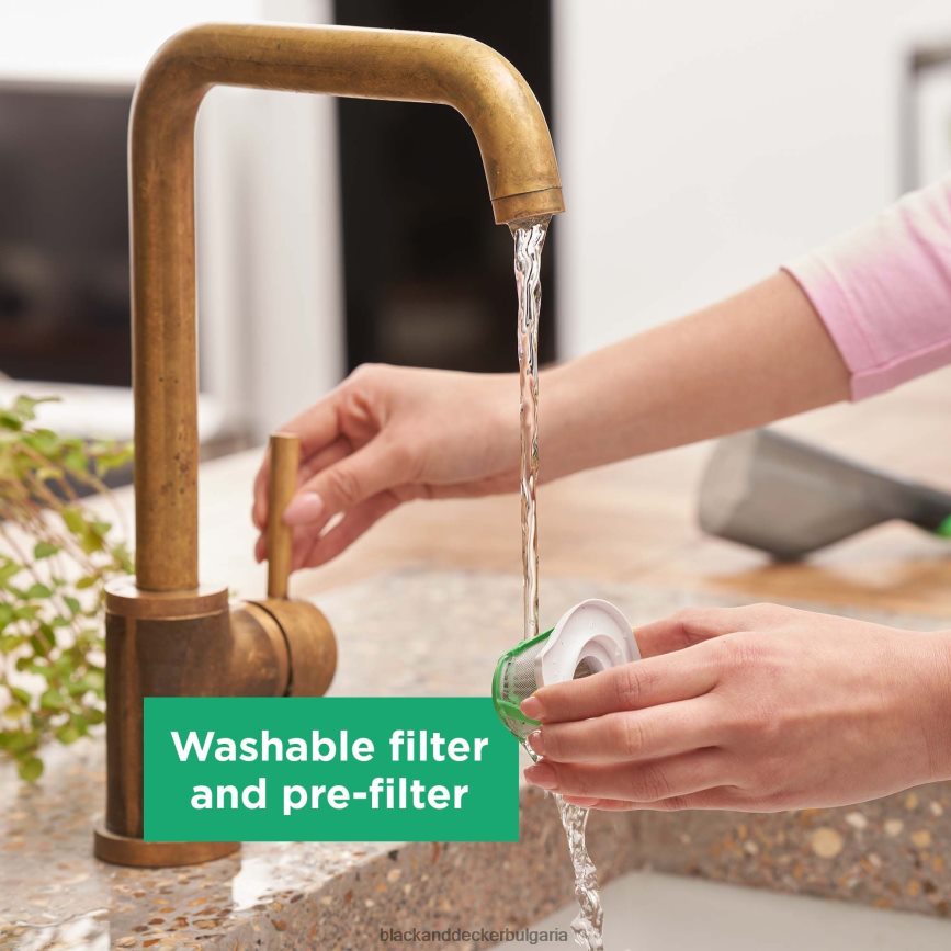 почистване бг BLACK+DECKER безкабелна ръчна прахосмукачка reviva 8v max със зарядно устройство, филтър и инструмент за четка V8R6ZD10