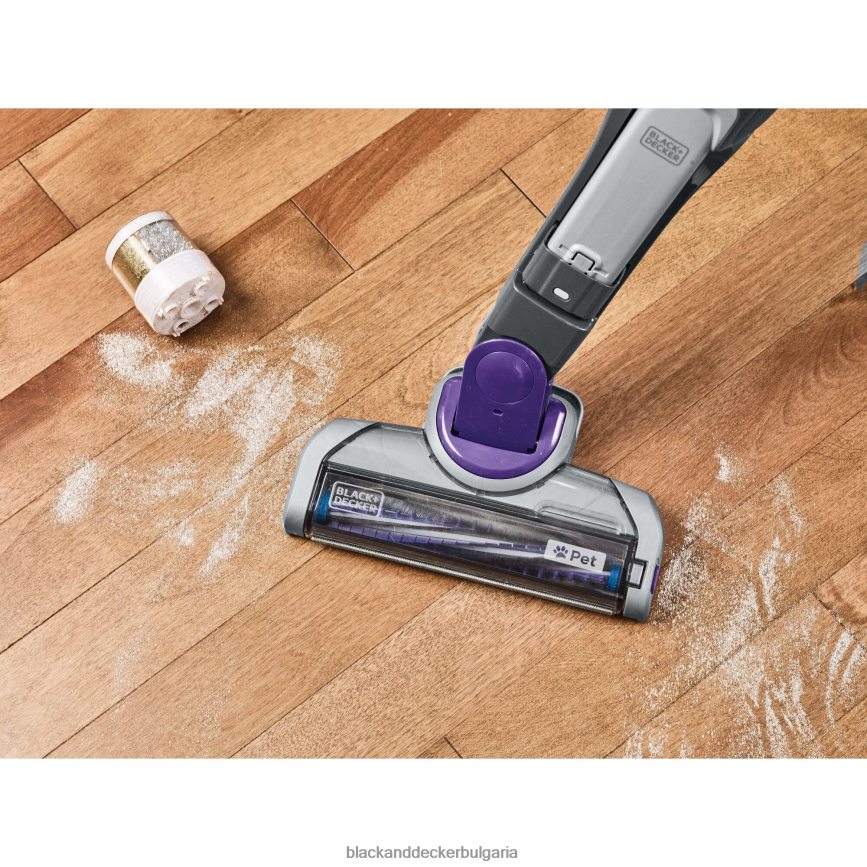 почистване бг BLACK+DECKER безжична прахосмукачка за домашни любимци и ръчна прахосмукачка със smartech V8R6ZD68