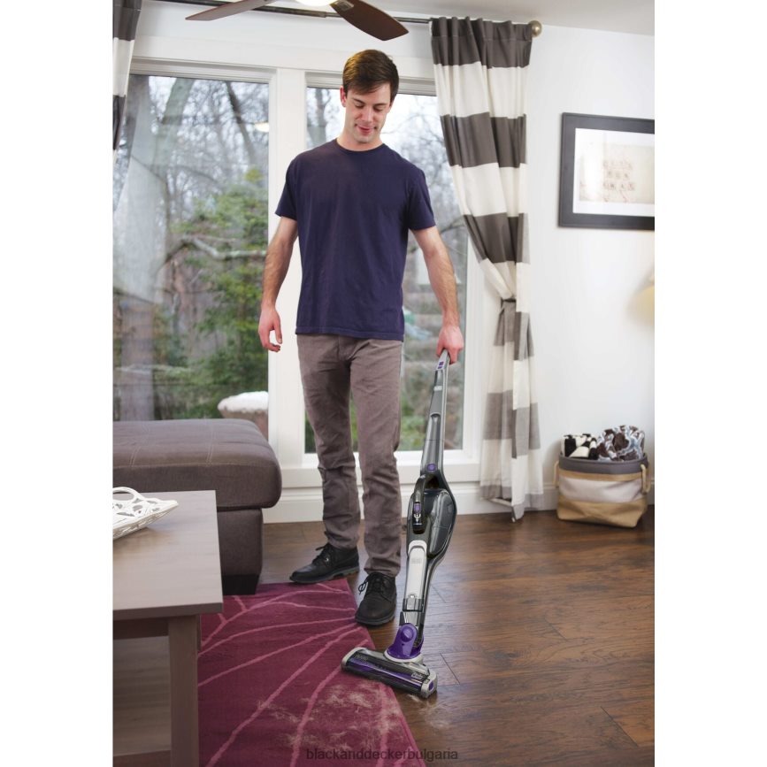почистване бг BLACK+DECKER безжична прахосмукачка за домашни любимци и ръчна прахосмукачка със smartech V8R6ZD68