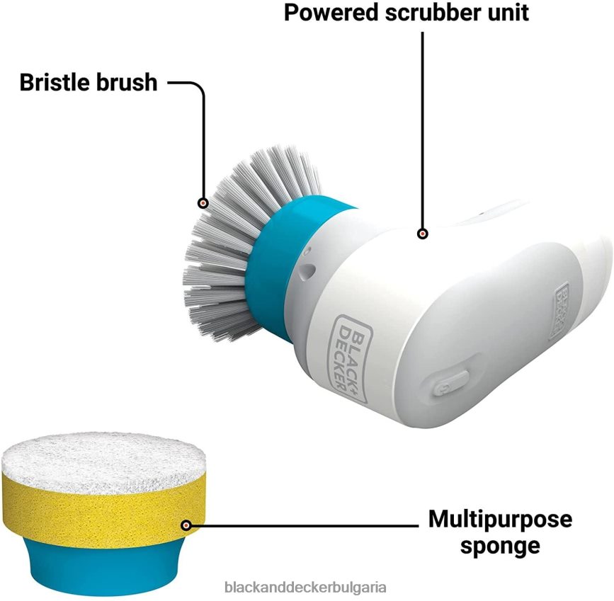 почистване бг BLACK+DECKER grimebuster мощна скрубер четка V8R6ZD115